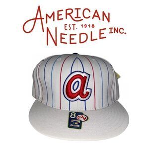 American Needle Cooperstown Collection Atlanta Braves Pinstripe Hat - Size‎ 8